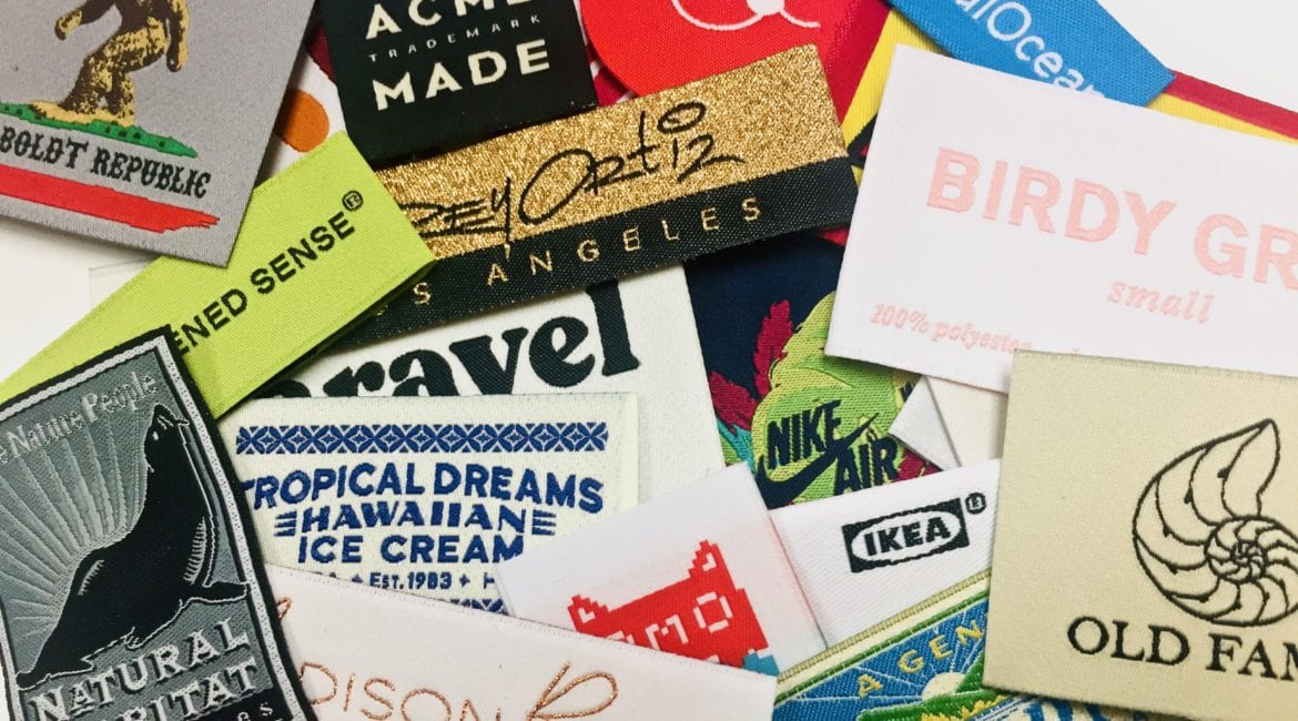 Custom Woven Labels - 100% Woven with Your Logo/Branding. Pre-Cut and  Folded (500 Labels, Center Fold)